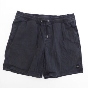 RVCA Escape Elastic Shorts Mens Black Drawstring Stretch Twill M2073REE Size M